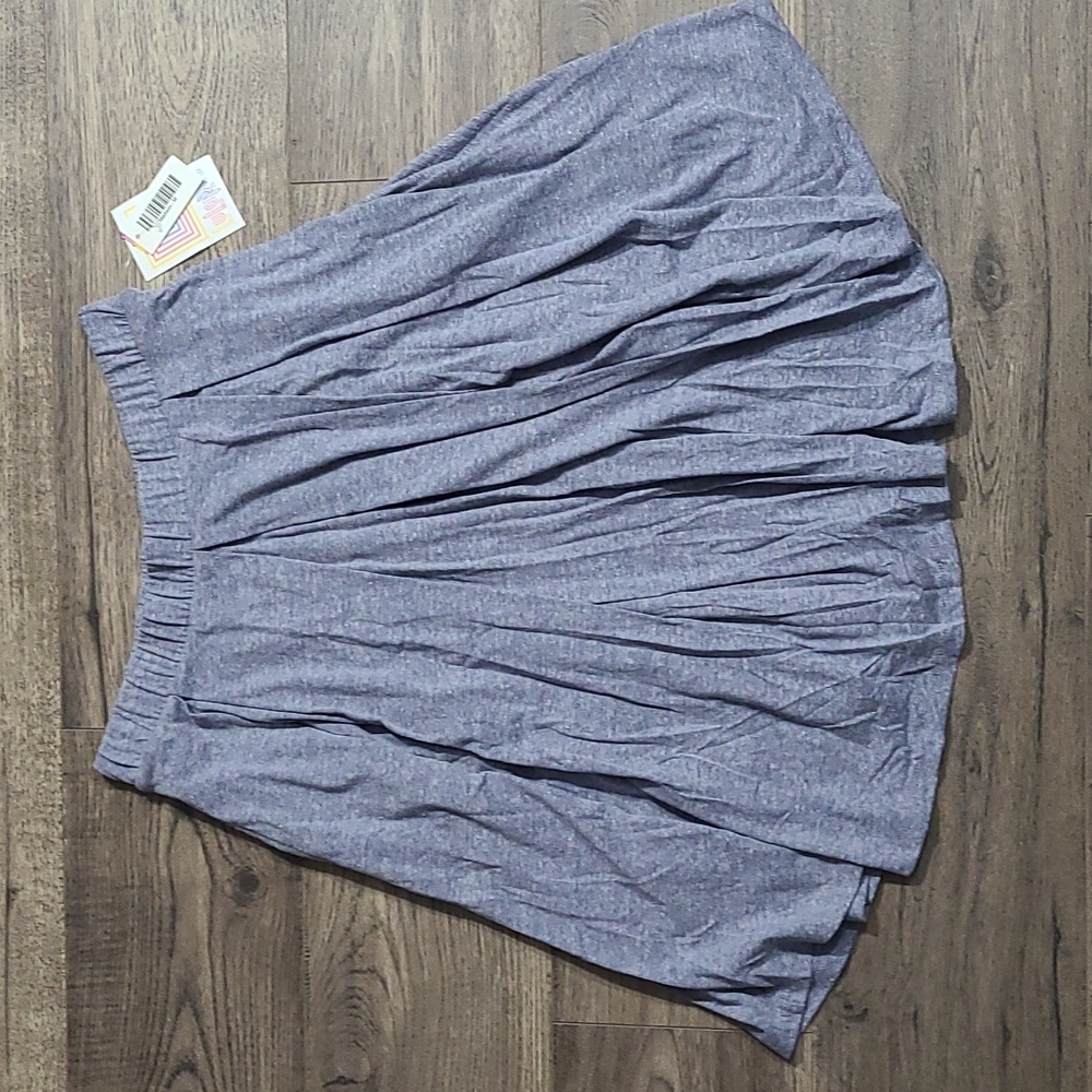 Heathered Blue Medium LuLaRoe Madison Skirt